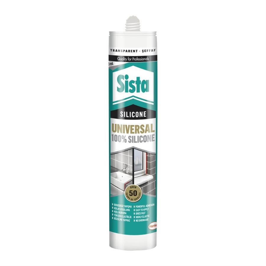 Sista Üniversal Silikon Kartuş Şeffaf Silikon 280 Ml