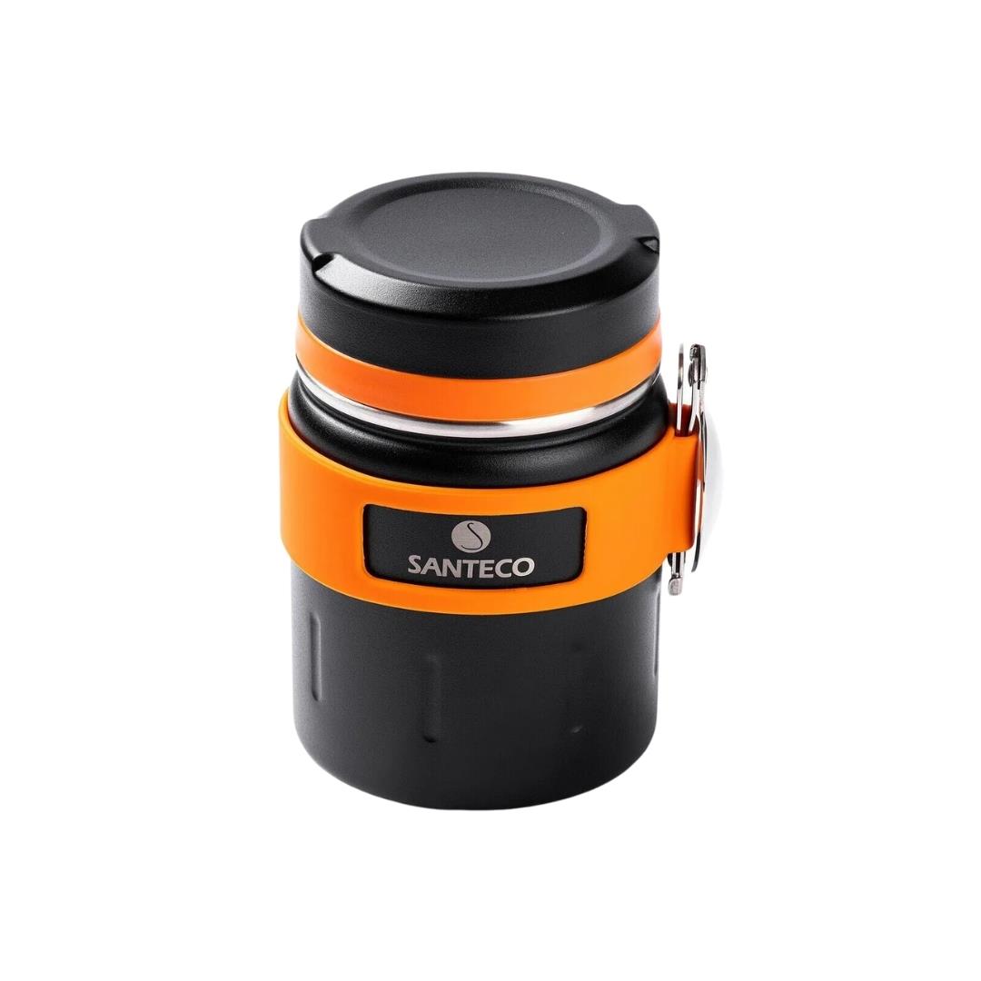 Siyah Çift Katmanlı Paslanmaz Çelik Kaşıklı Yemek Termosu 500 ml