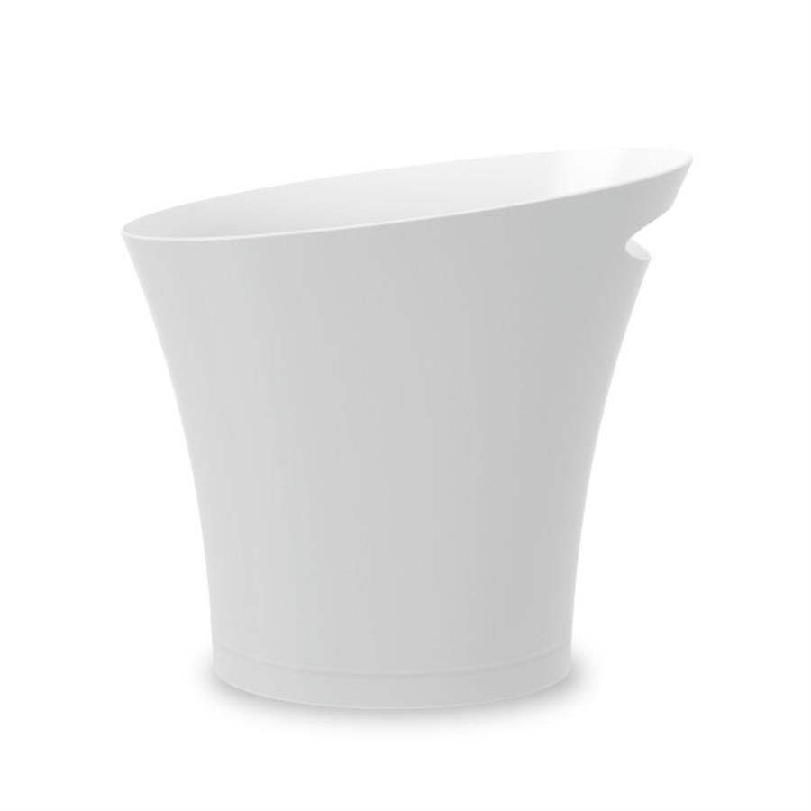 Skınny İnce Çöp Kutusu 7,5 L - Metalik Beyaz