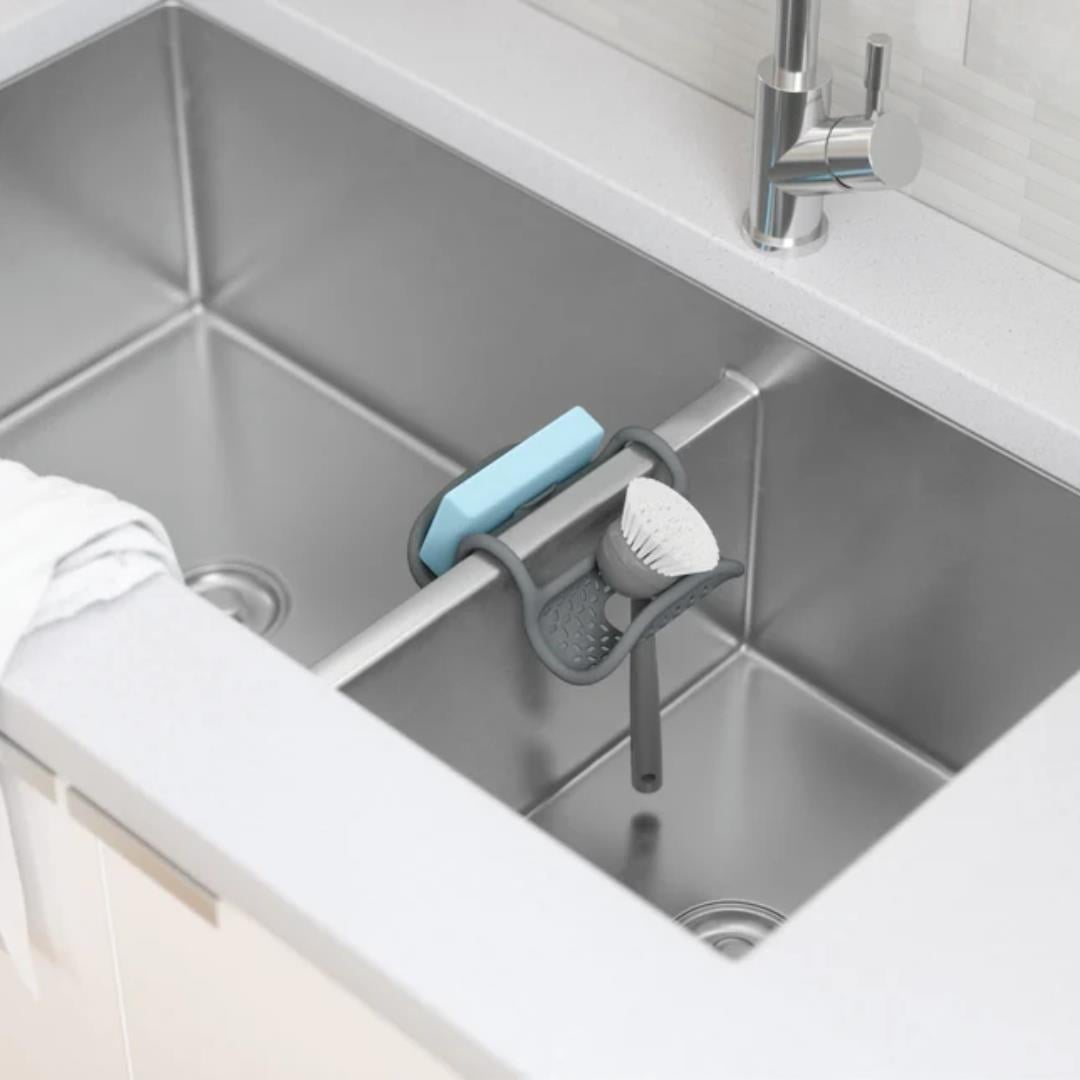 Sling Çift Lavabo Rafı Gri Renk