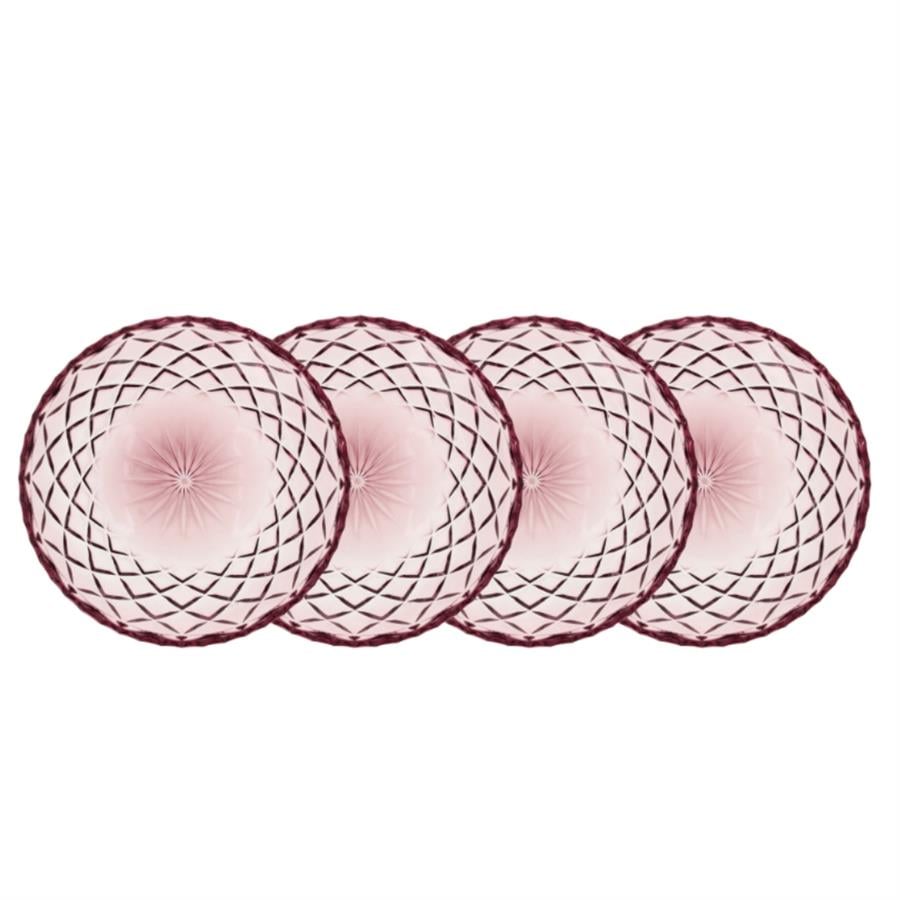 Sorrento Asya Tabak 4 Adet Çap:16 Cm Pembe