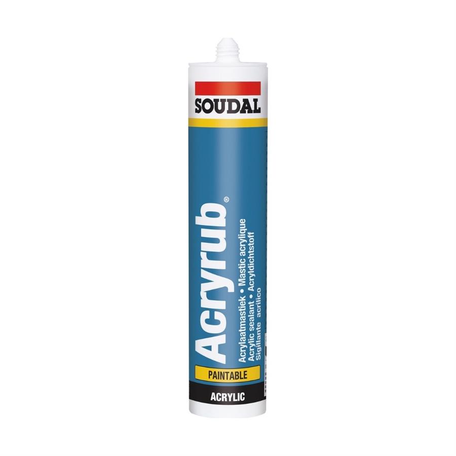 Soudal Acryrub Silikonize Mastik Beyaz 500 Gr
