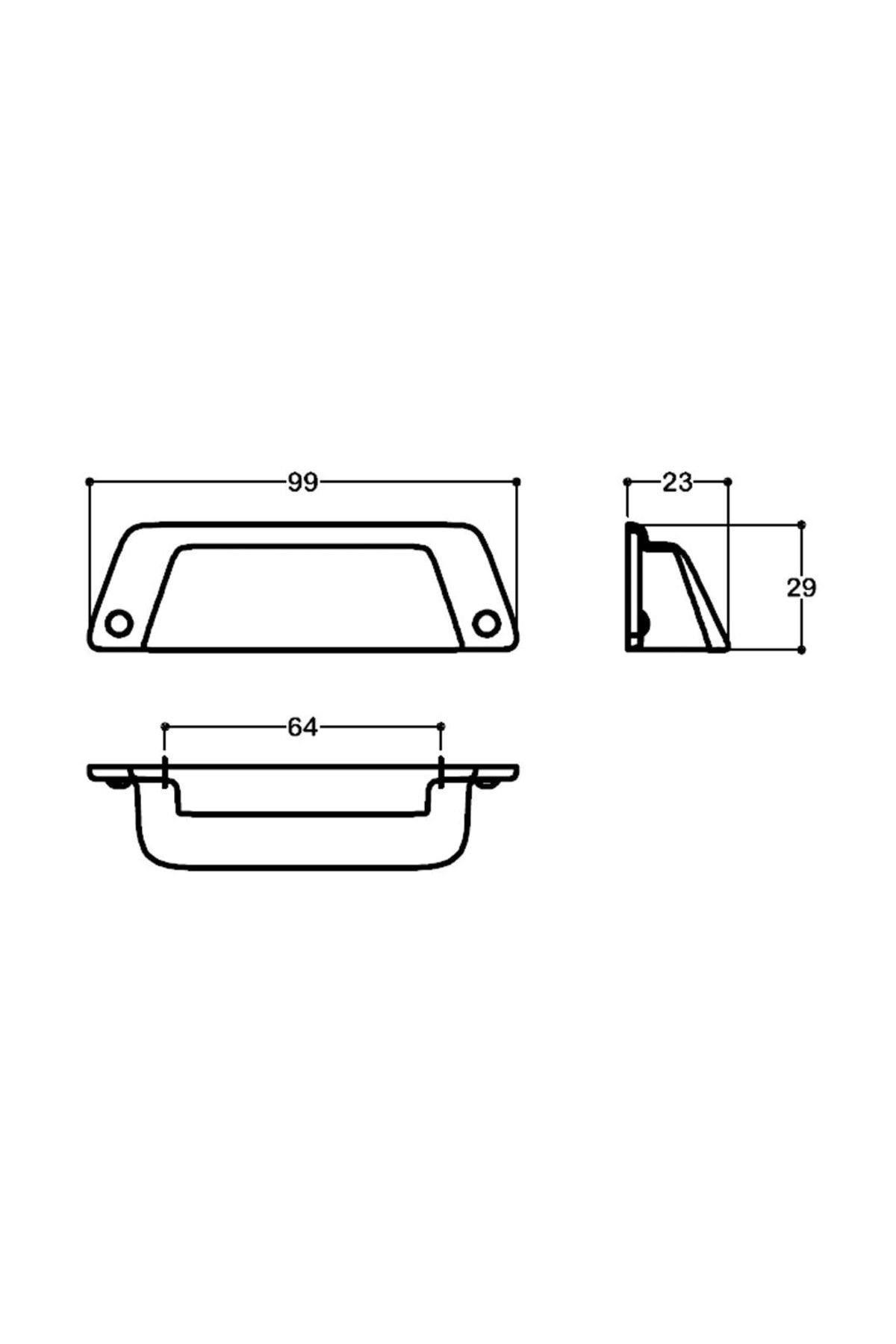 4529 Krom Renkli Tas Kulp 64 Mm