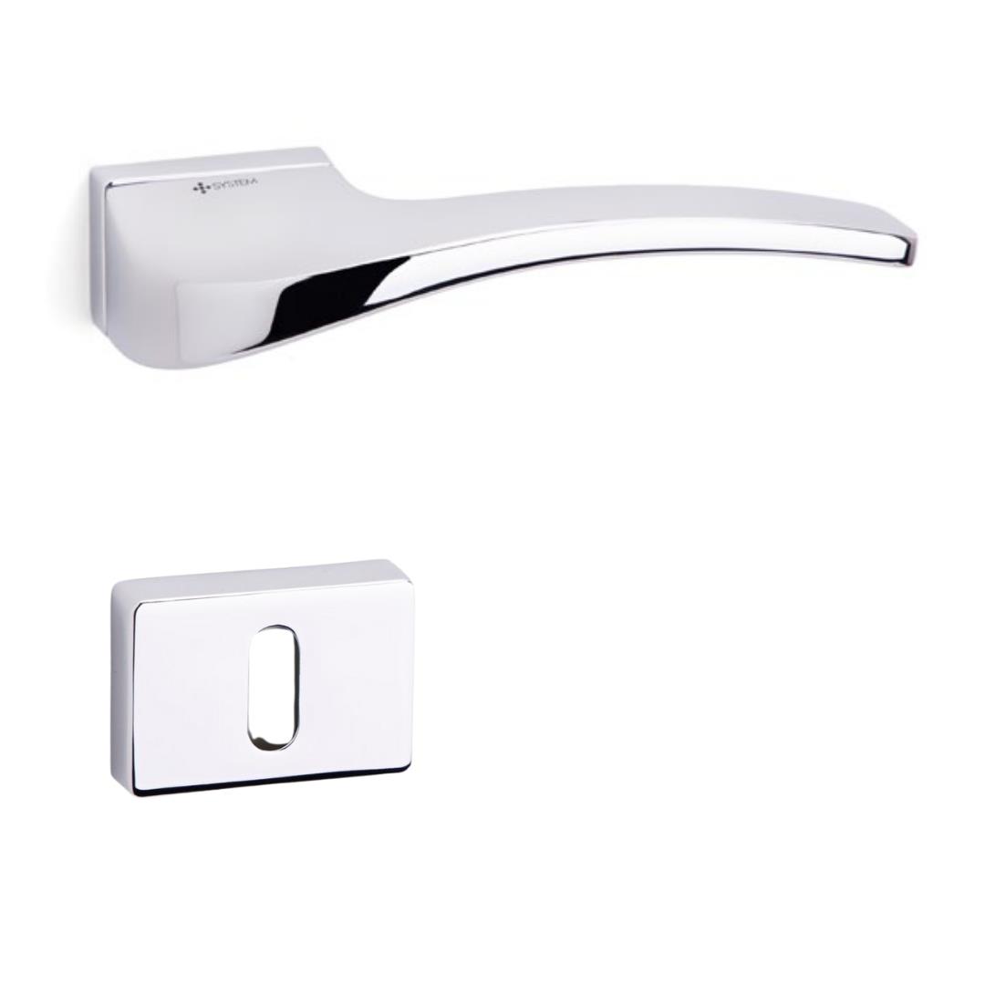 Stark Rozetli Kapı Kolu Takımı Krom Renk