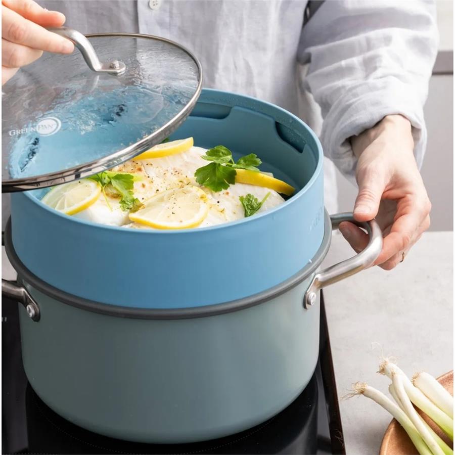 Steamy Mavi 24 Cm Buharda Pişirici