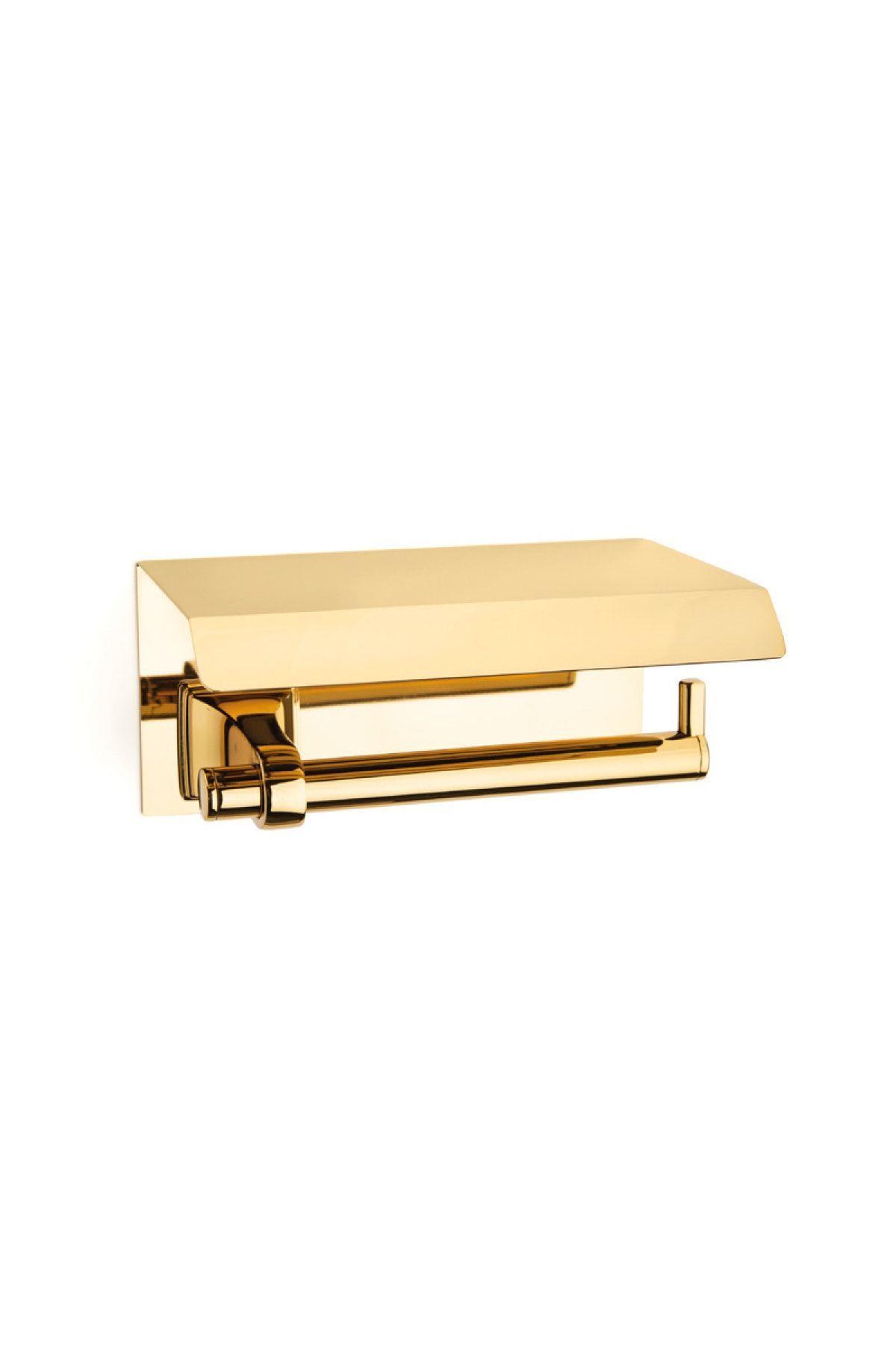 Steplıne Kapaklı Tuvalet Kağıtlığı Gold Renk 85X118X170 mm