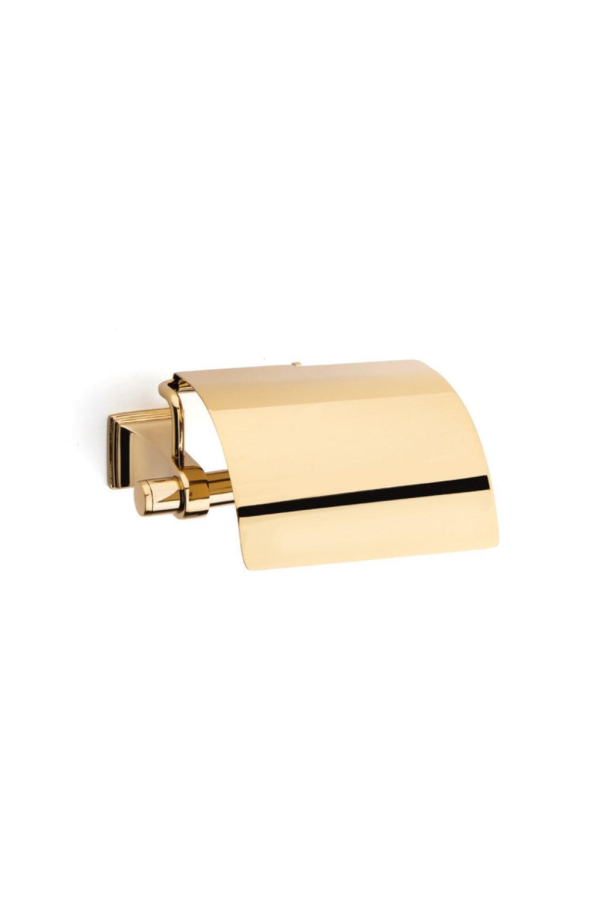 Steplıne Kapaklı Tuvalet Kağıtlığı Gold Renk 85X135X156 mm