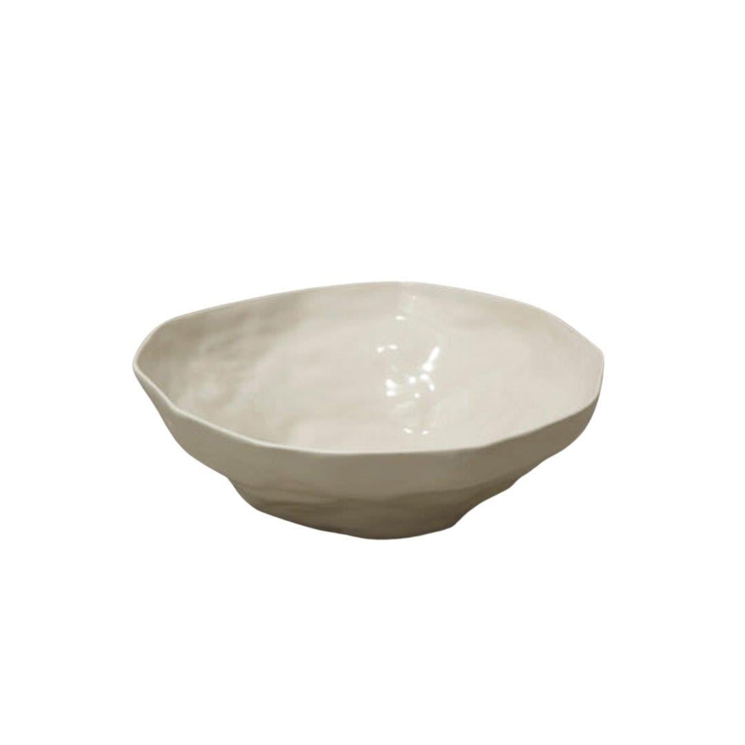 Stoneware Beyaz Taş Kase 26,5 X 9 Cm