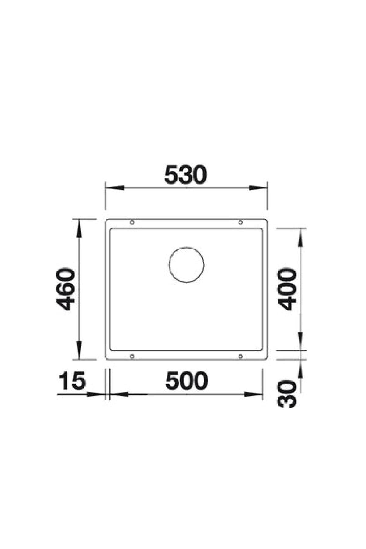 Blanco Subline 500 U Tezgah Altı Damlalıksız Granit Evye Anrasit