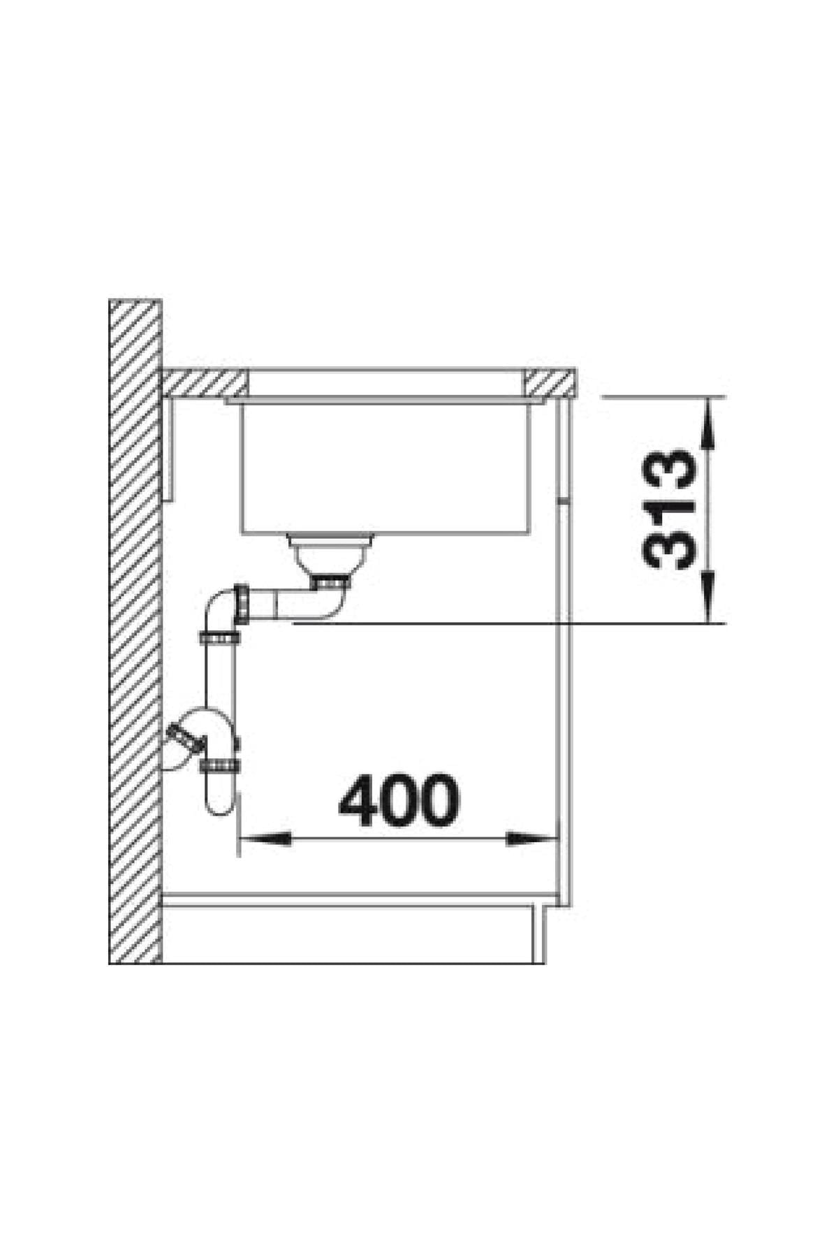 Blanco Subline 500 U Tezgah Altı Damlalıksız Granit Evye Anrasit