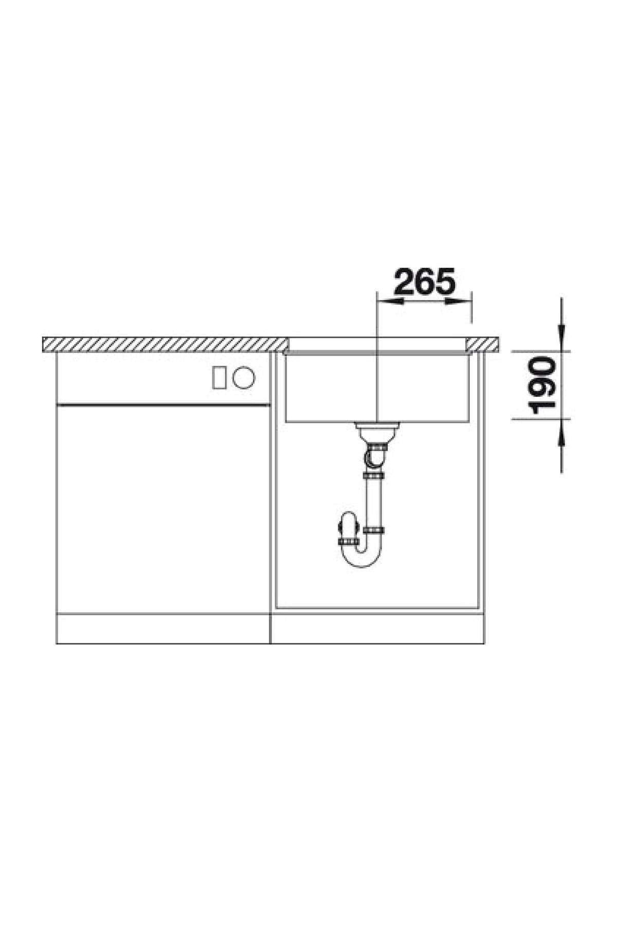 Blanco Subline 500 U Tezgah Altı Damlalıksız Granit Evye Anrasit
