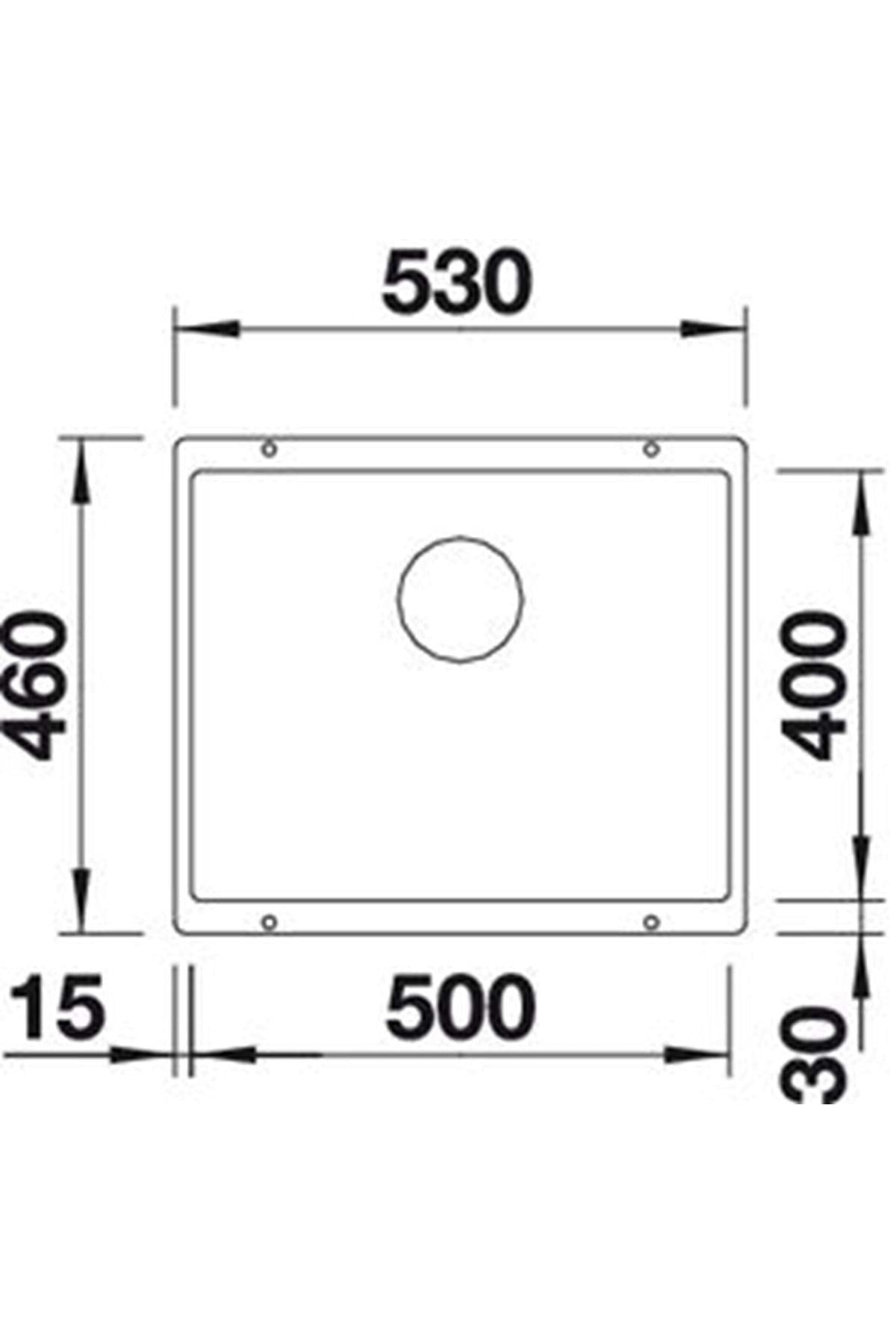 Blanco Subline 500 U Tezgah Altı Damlalıksız Granit Evye Beyaz