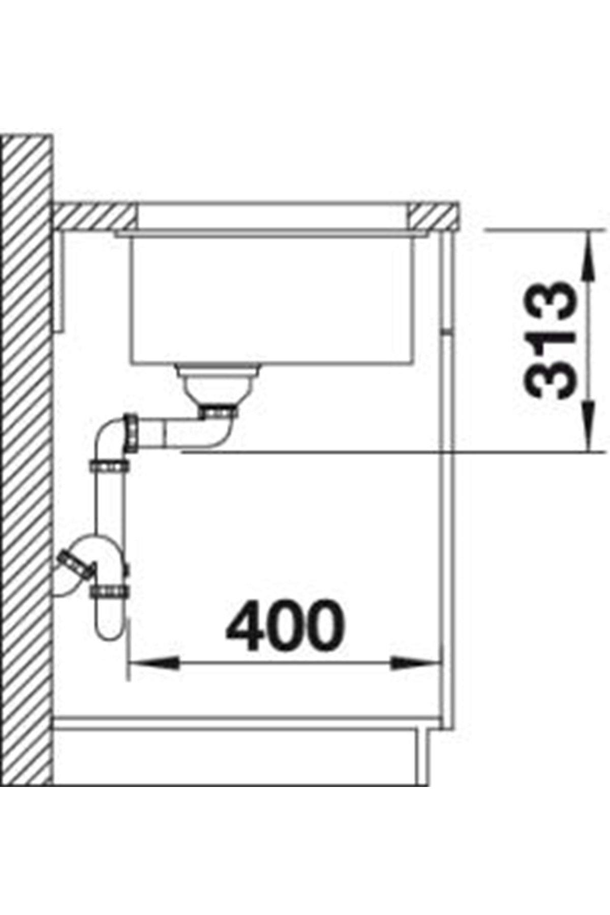 Blanco Subline 500 U Tezgah Altı Damlalıksız Granit Evye Beyaz