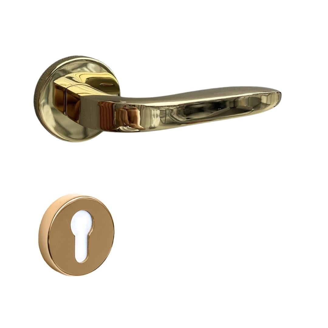 Supra Rozetli Kapı Kolu Takımı Gold Renk