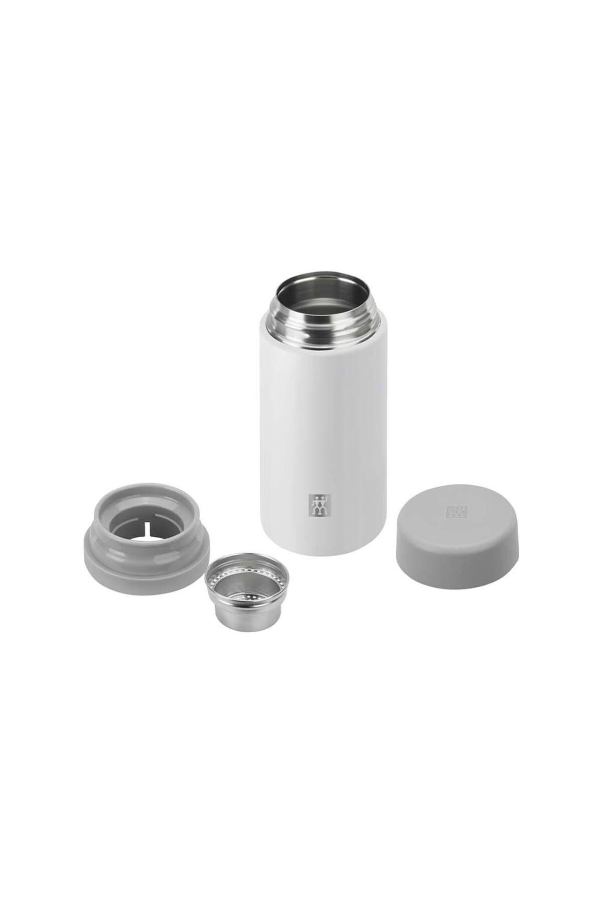 Süzgeçli Termos Matara Beyaz