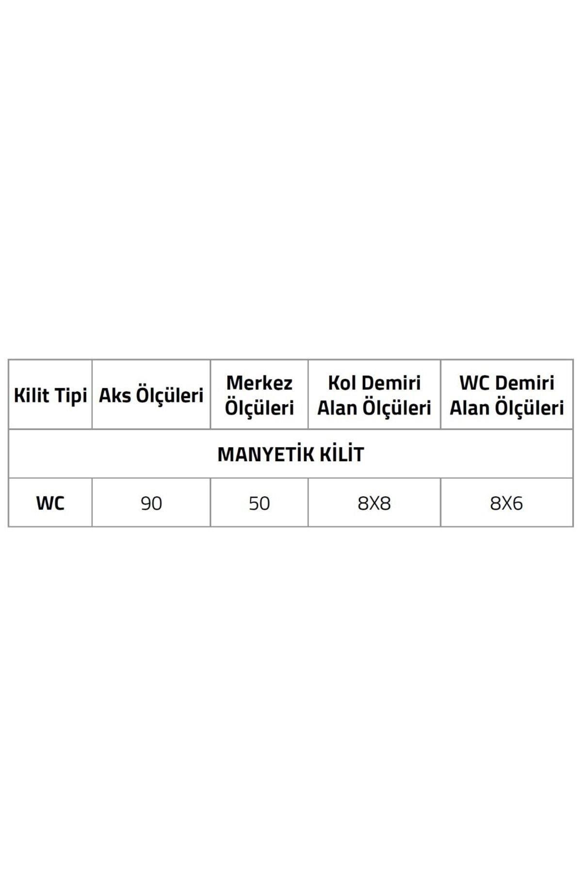 System Manyetık Wc Tipi Kilit Mat Siyah