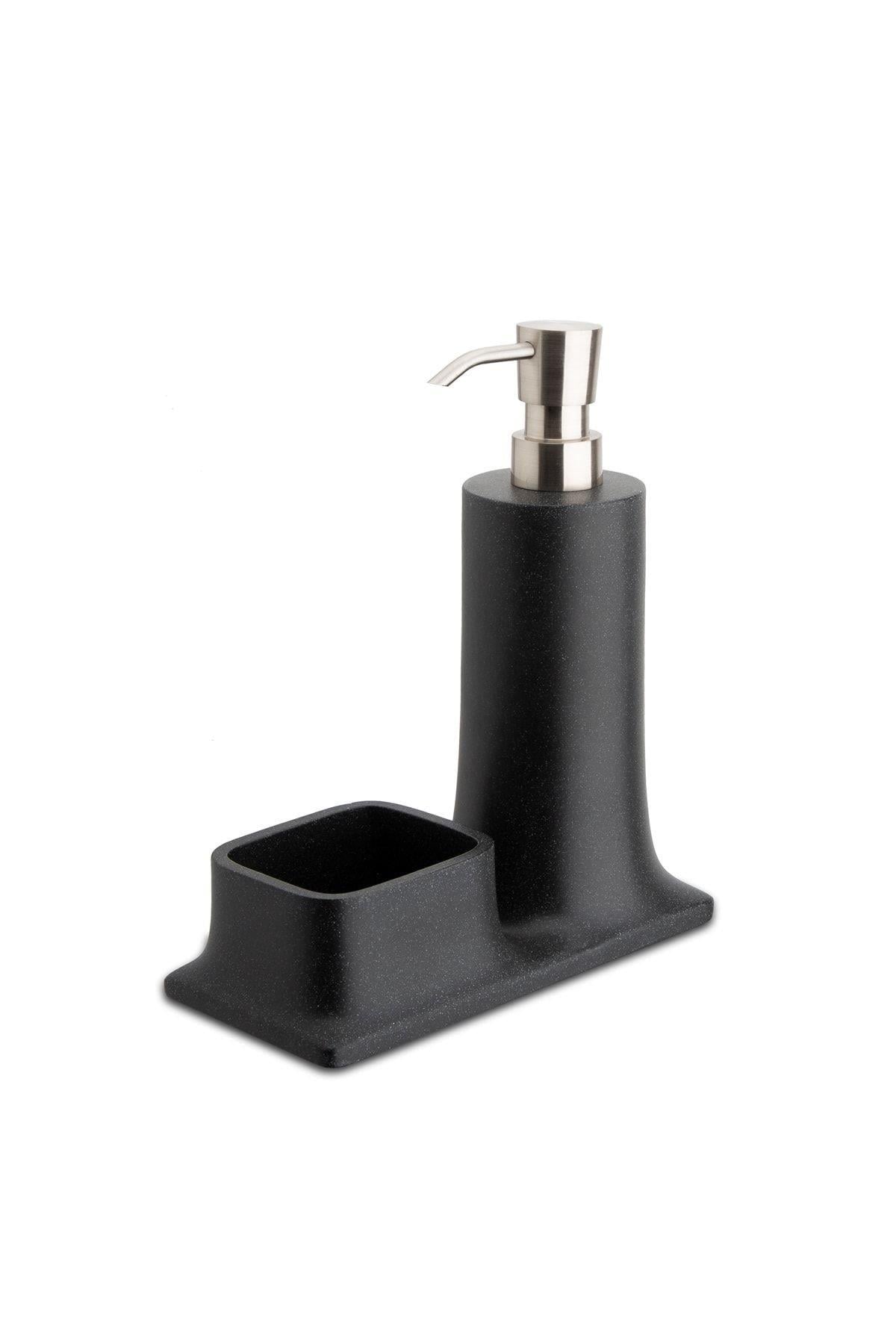 Tezgah Üstü Deterjanlık Ve Süngerlik Siyah-Nikel Mat 216X102X195 mm