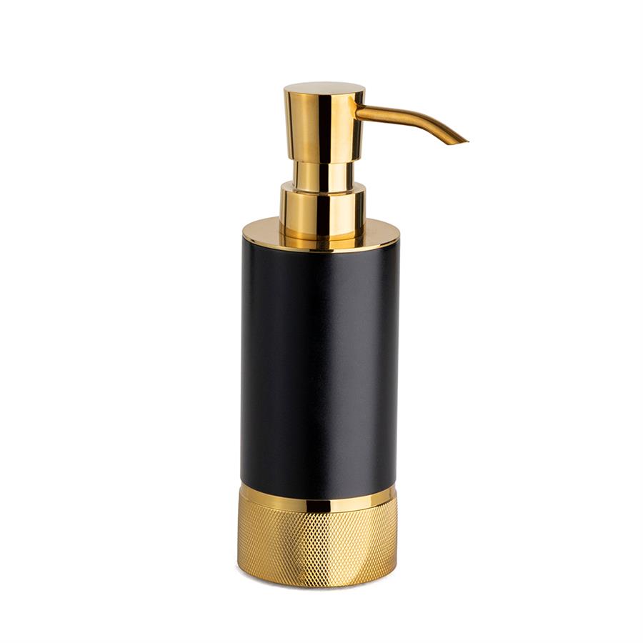 Tezgah Üstü Sıvı Sabunluk 250 Ml Gold-Siyah Renk 190X60X93 Mm