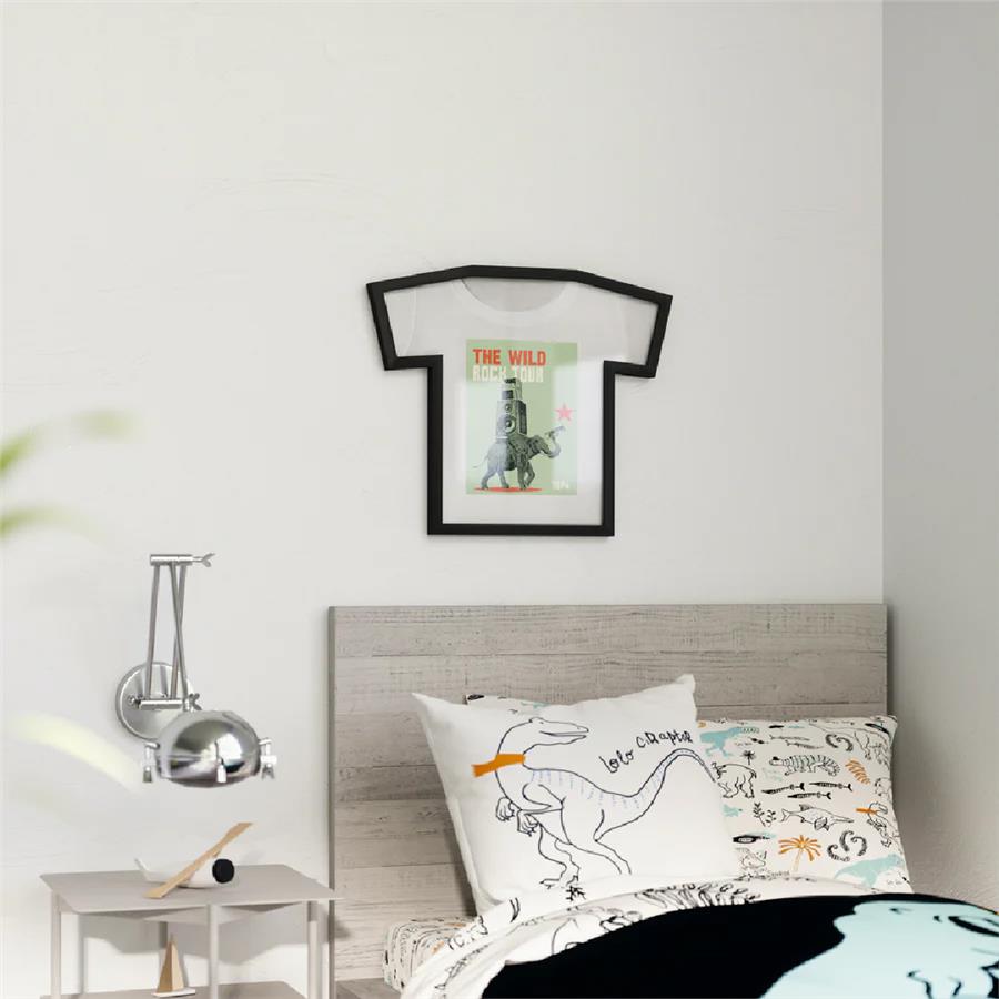 Tframe Tişört Duvar Çerçevesi Siyah Renk Küçük Boy 55 x 3 x 50 cm