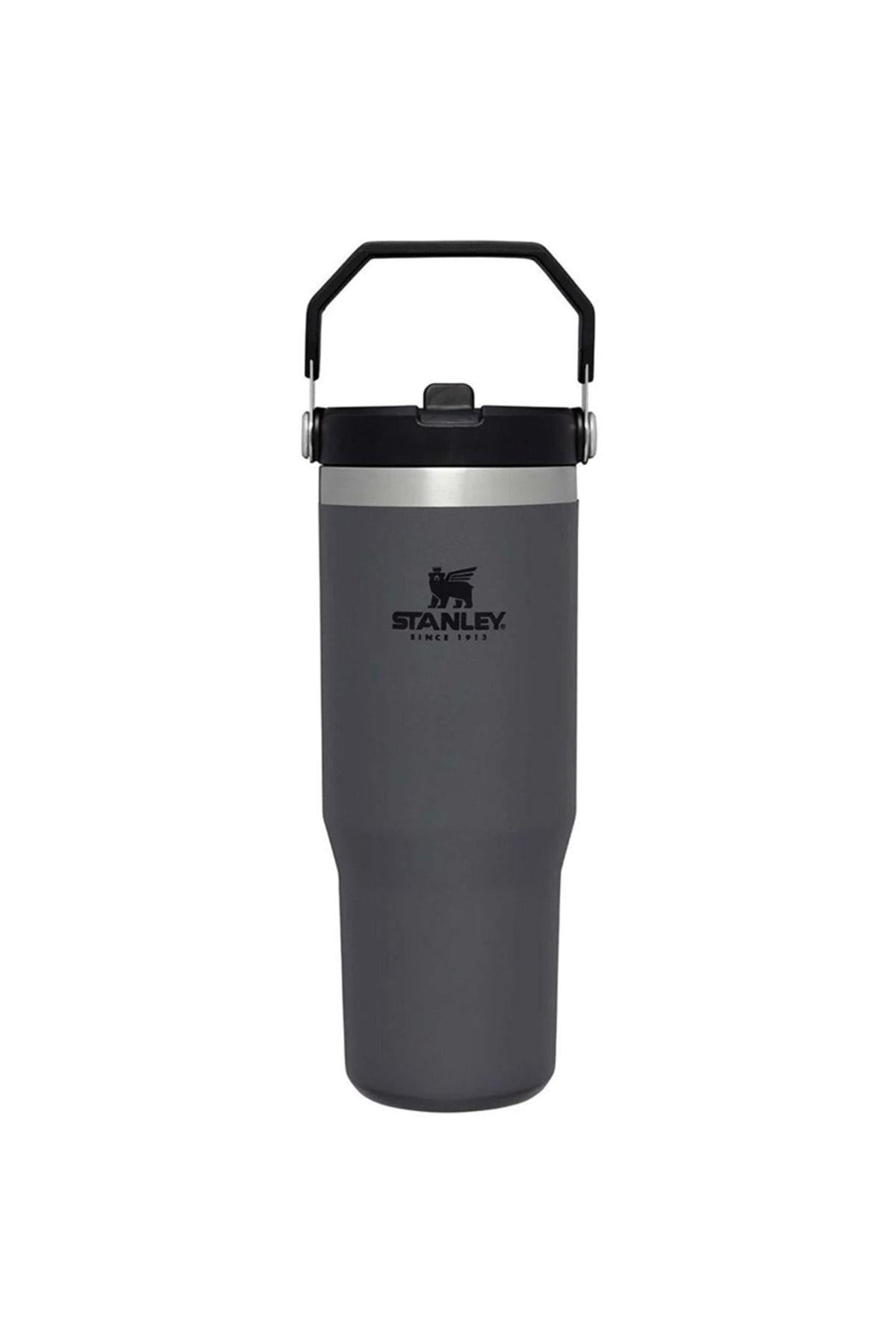 Stanley The IceFlow Flip Straw Pipetli Termos Bardak 0,89 LT - Siyah