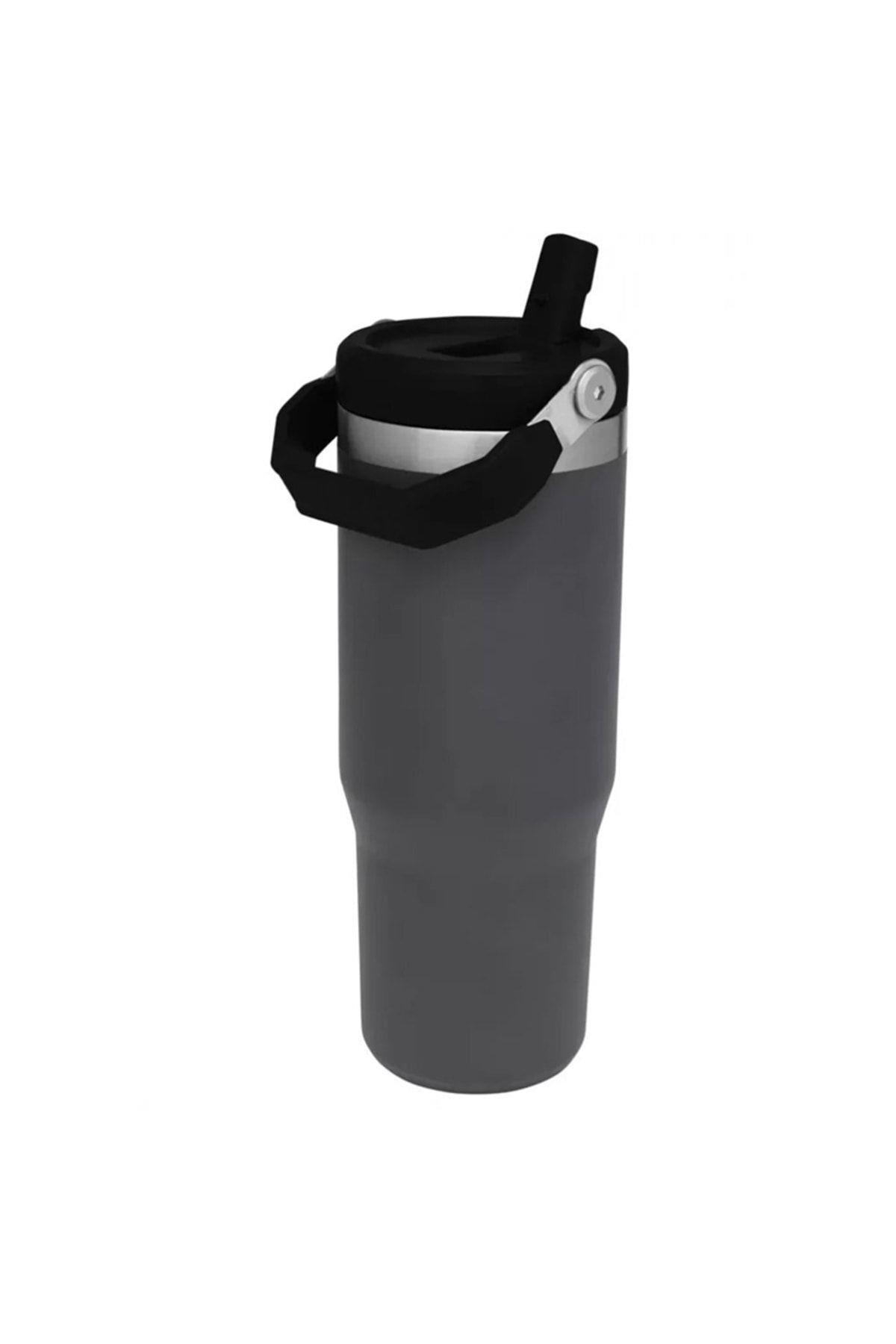 Stanley The IceFlow Flip Straw Pipetli Termos Bardak 0,89 LT - Siyah