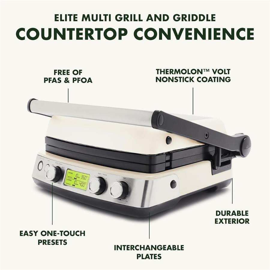 Thermolon Tost Makinesi Grıll Elıte Grıll Tost Makinesi  2200 W Cream