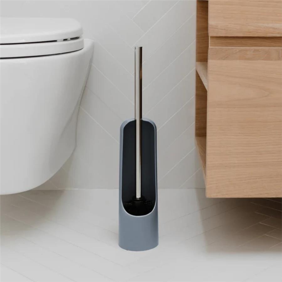 Touch Klozet Fırçası Gri Mavi 43x9 cm