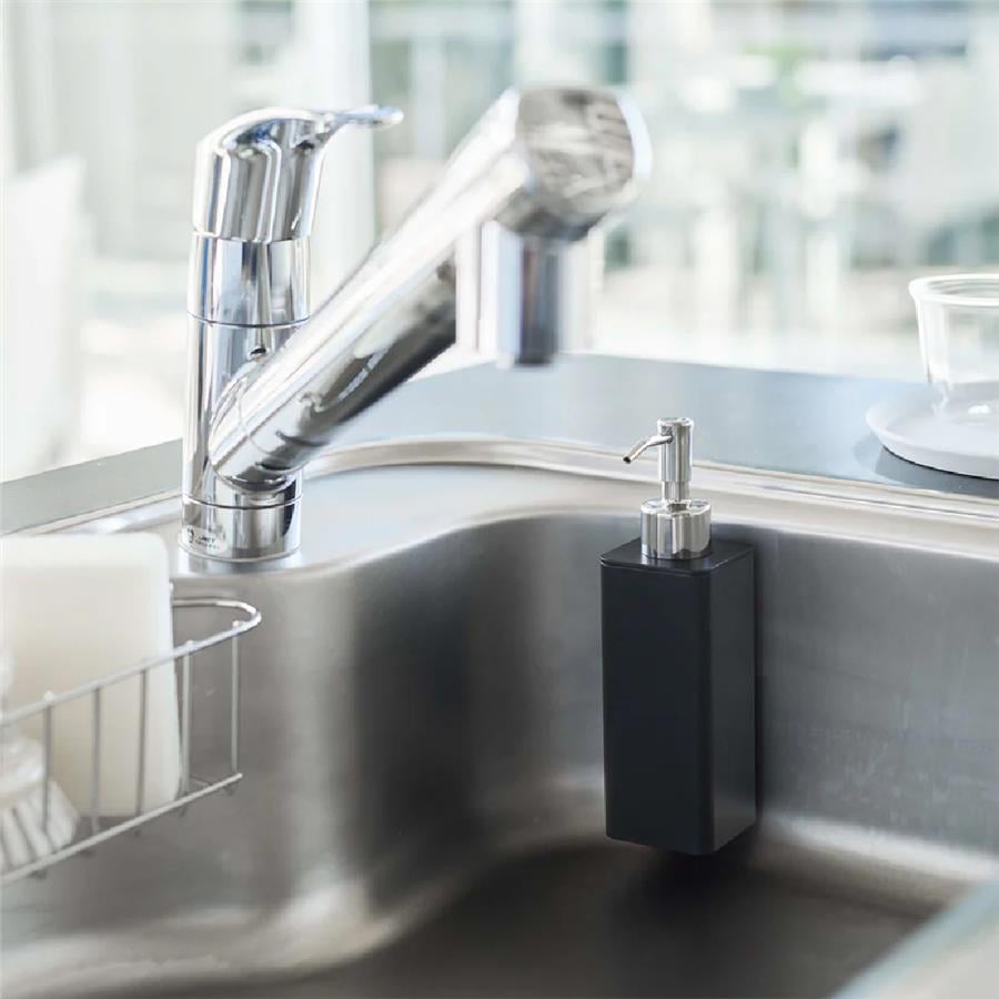 Tower Duvara Monte/Yapışkanlı Kancalı Basmalı Siyah Sıvı Sabunluk 450 ml