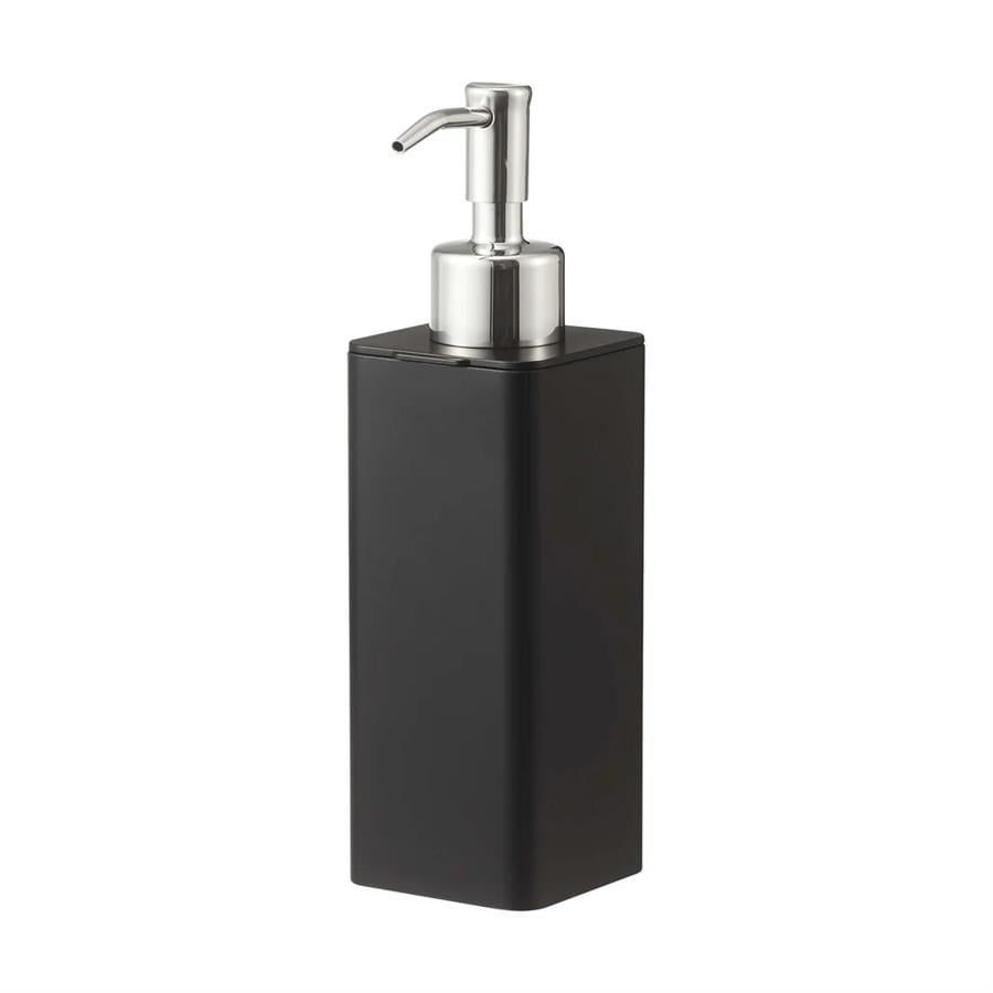 Tower Duvara Monte/Yapışkanlı Kancalı Basmalı Siyah Sıvı Sabunluk 450 ml