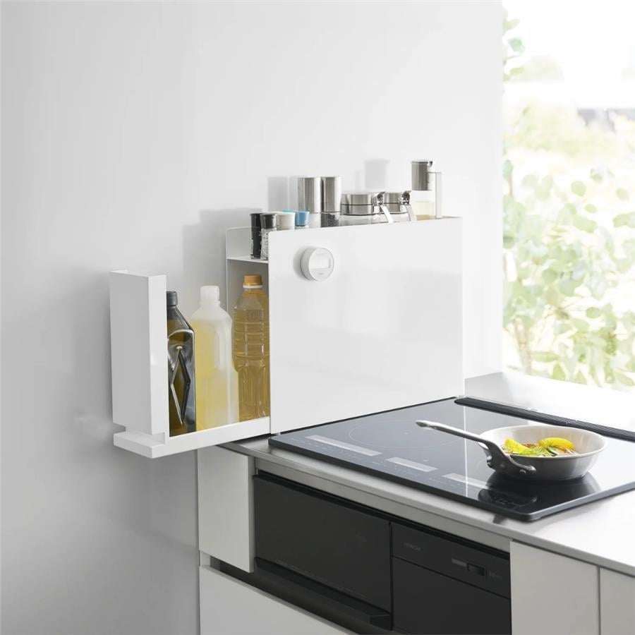 Tower Kayar Baharat Rafı Beyaz Renk 12,5x50-93x36,7 cm