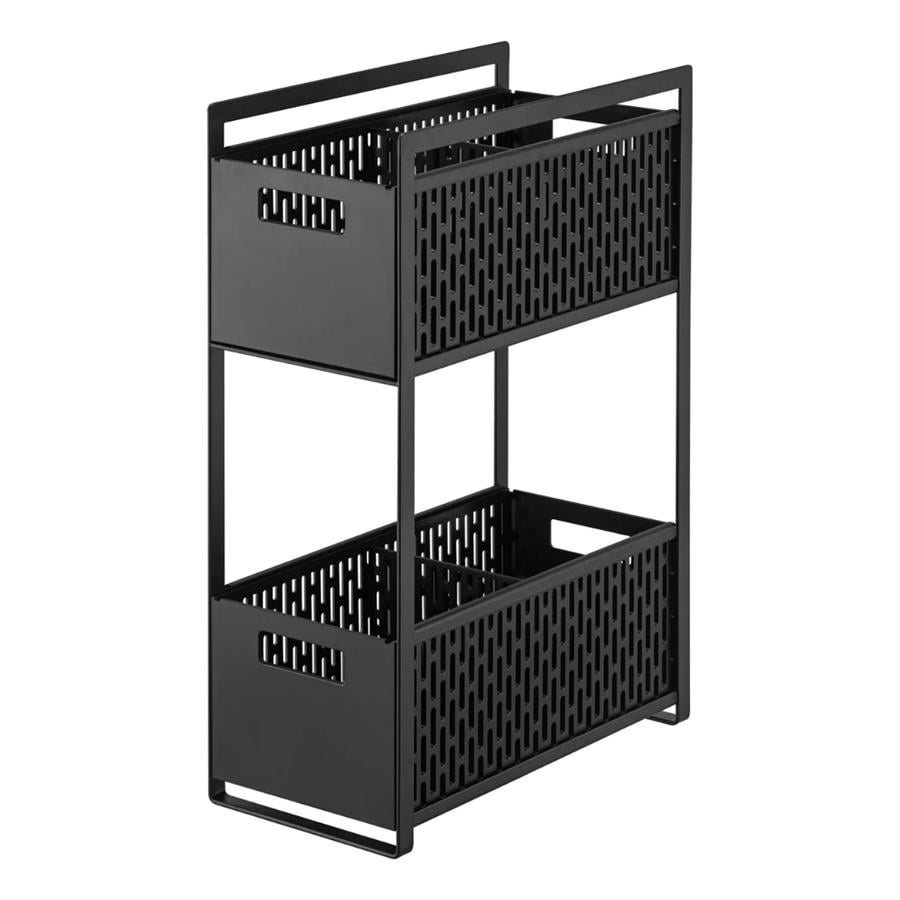 Tower Standlı Saklama Sepetleri Siyah Renk 16x32,5x46 cm