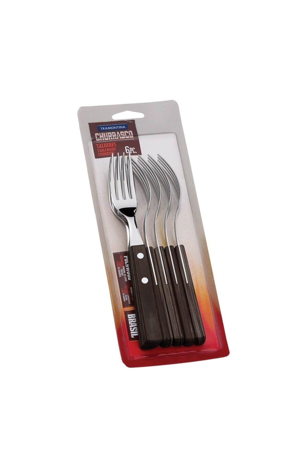 Tramontina Churrasco 21198/916 Biftek-steak Çatalı (6lı Blister)