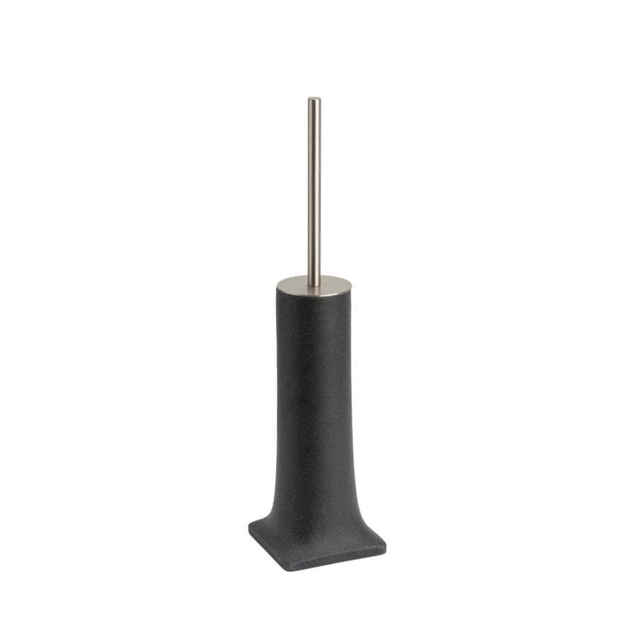 Tuvalet Fırçalığı Siyah-Saten 422X105X105 Mm