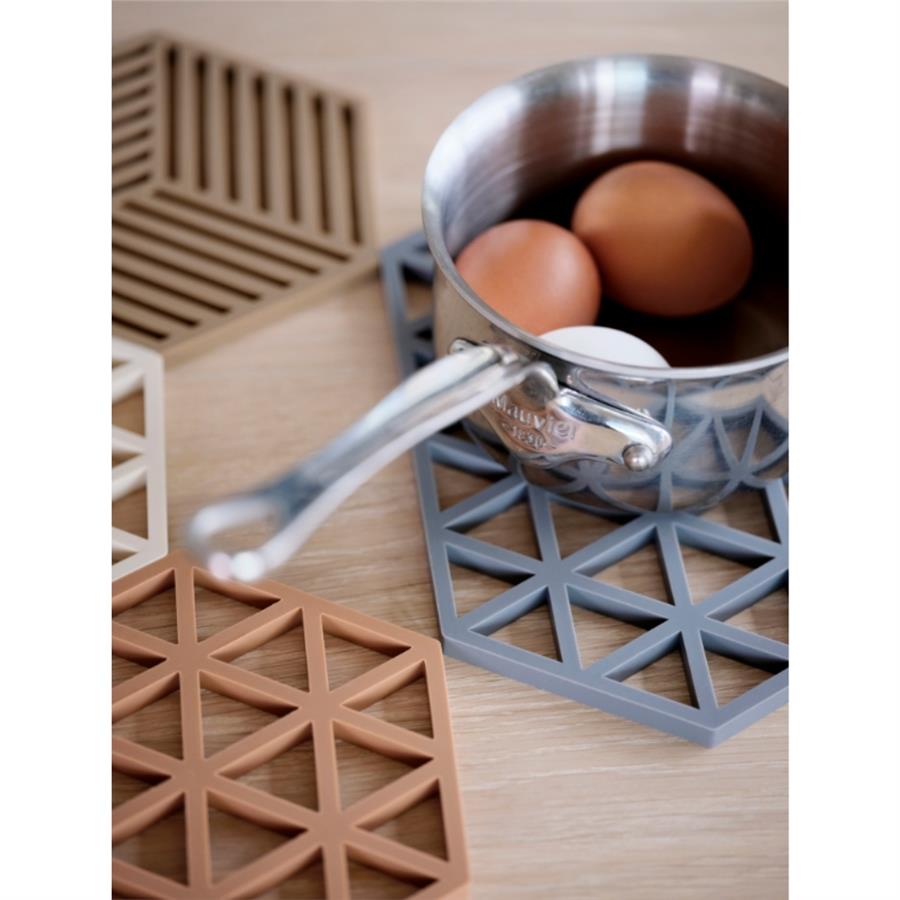 Üçgenler Silikon Altıgen Büyük Nihale Soğuk Gri 24x14x0,9 cm