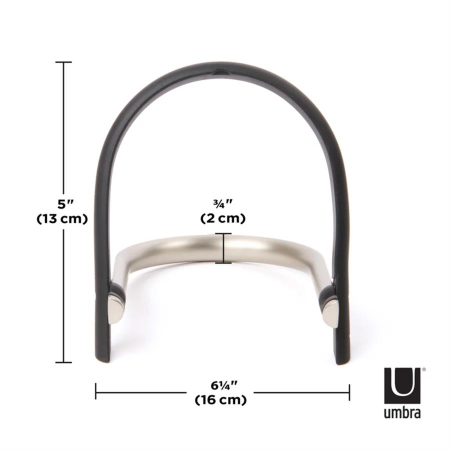 Udock Tablet Tutucu Siyah/Nikel 13 x 16 x 2 cm