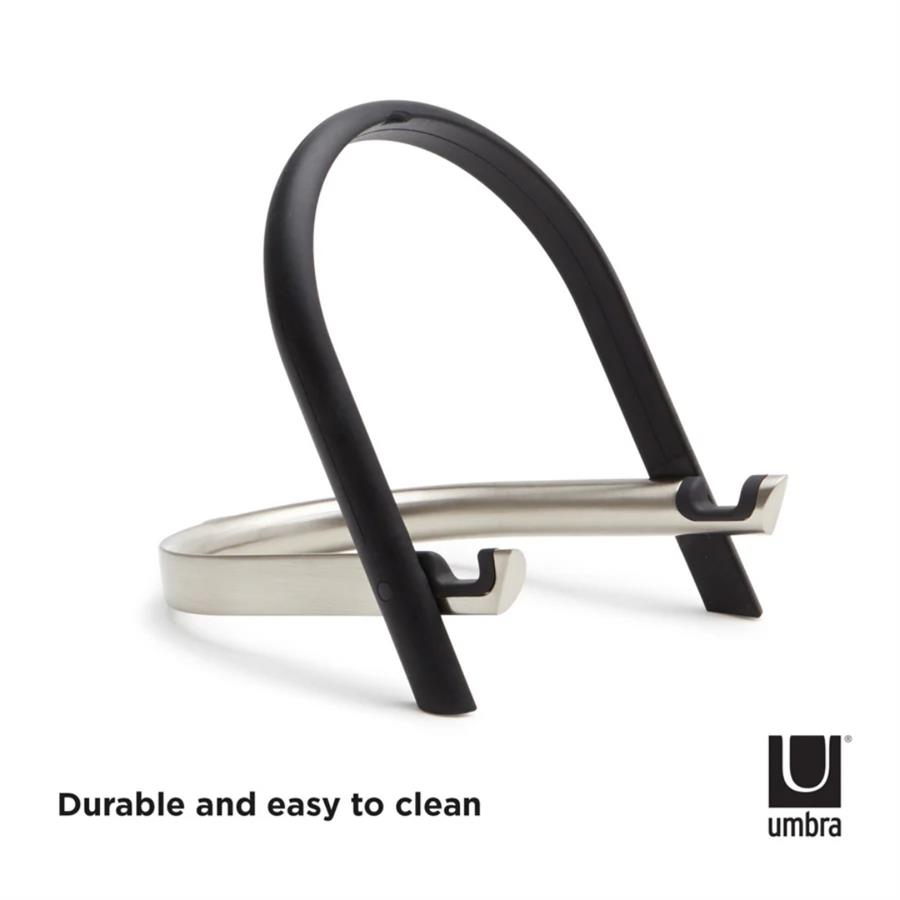 Udock Tablet Tutucu Siyah/Nikel 13 x 16 x 2 cm