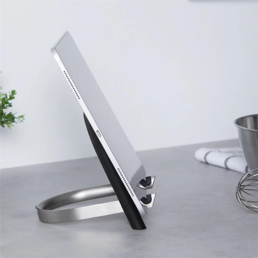 Udock Tablet Tutucu Siyah/Nikel 13 x 16 x 2 cm