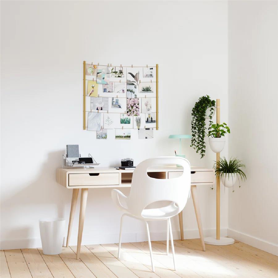 Umbra Floristand Saksı, Bağımsız Bitki Depolama, Beyaz/Doğal