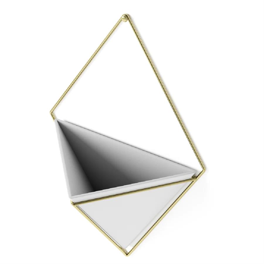 Umbra Trigg Duvar Kabı Beyaz/Pirinç