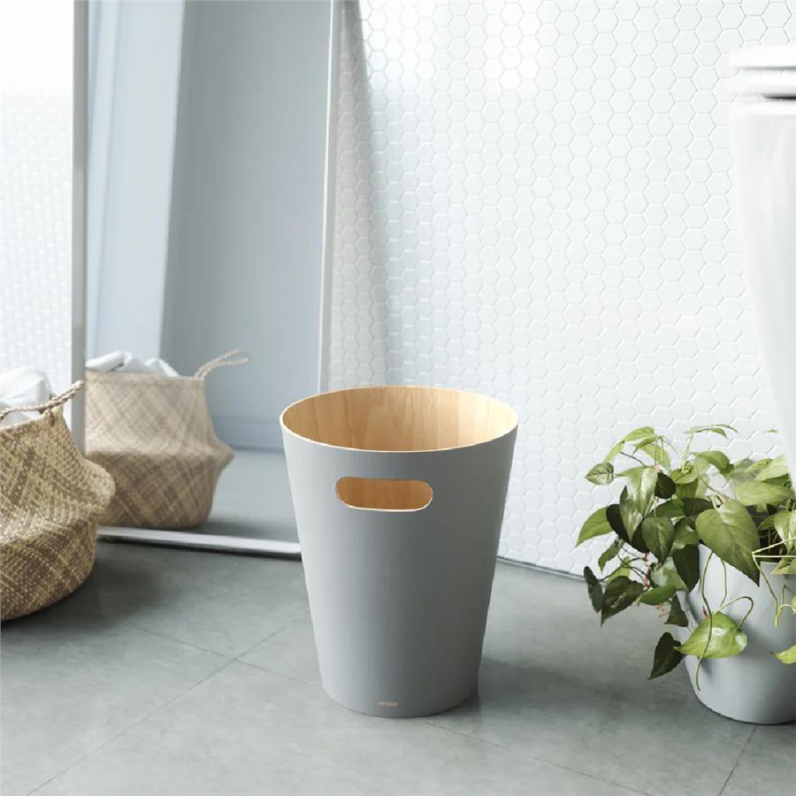 Umbra Woodrow Çöp Kovası 2 Galon (7,5 L) Kapasiteli Gri Renk
