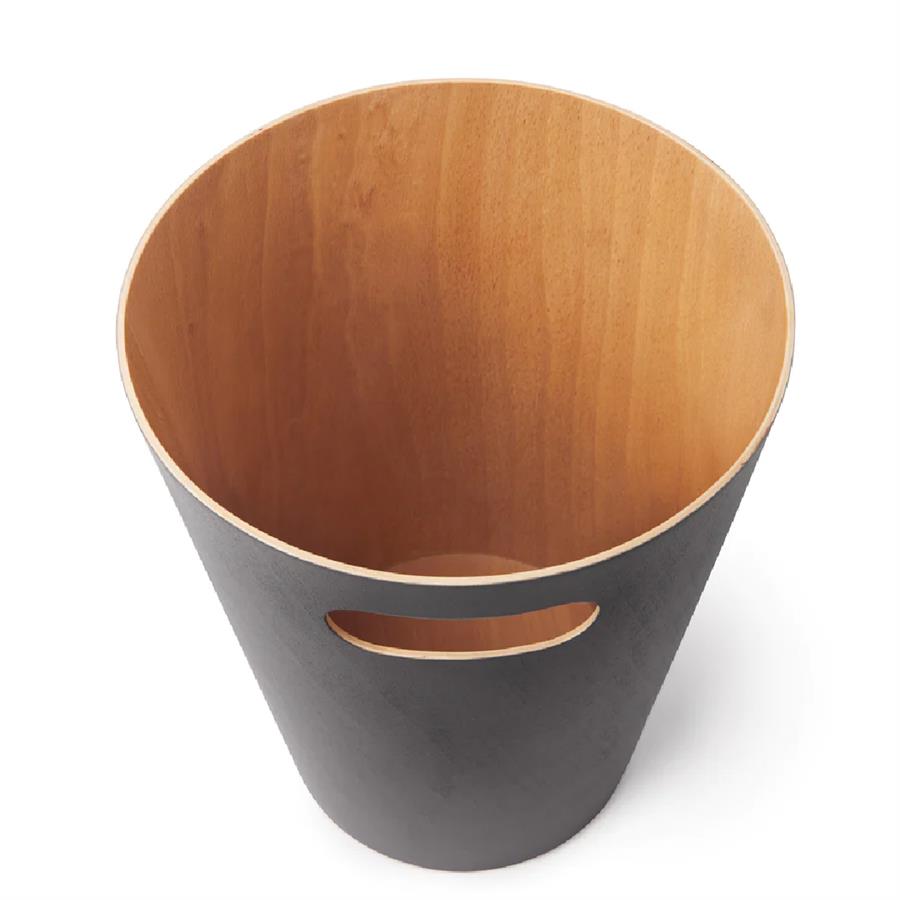 Umbra Woodrow Çöp Kovası 2 Galon (7,5 L) Kapasiteli Doğal Komür