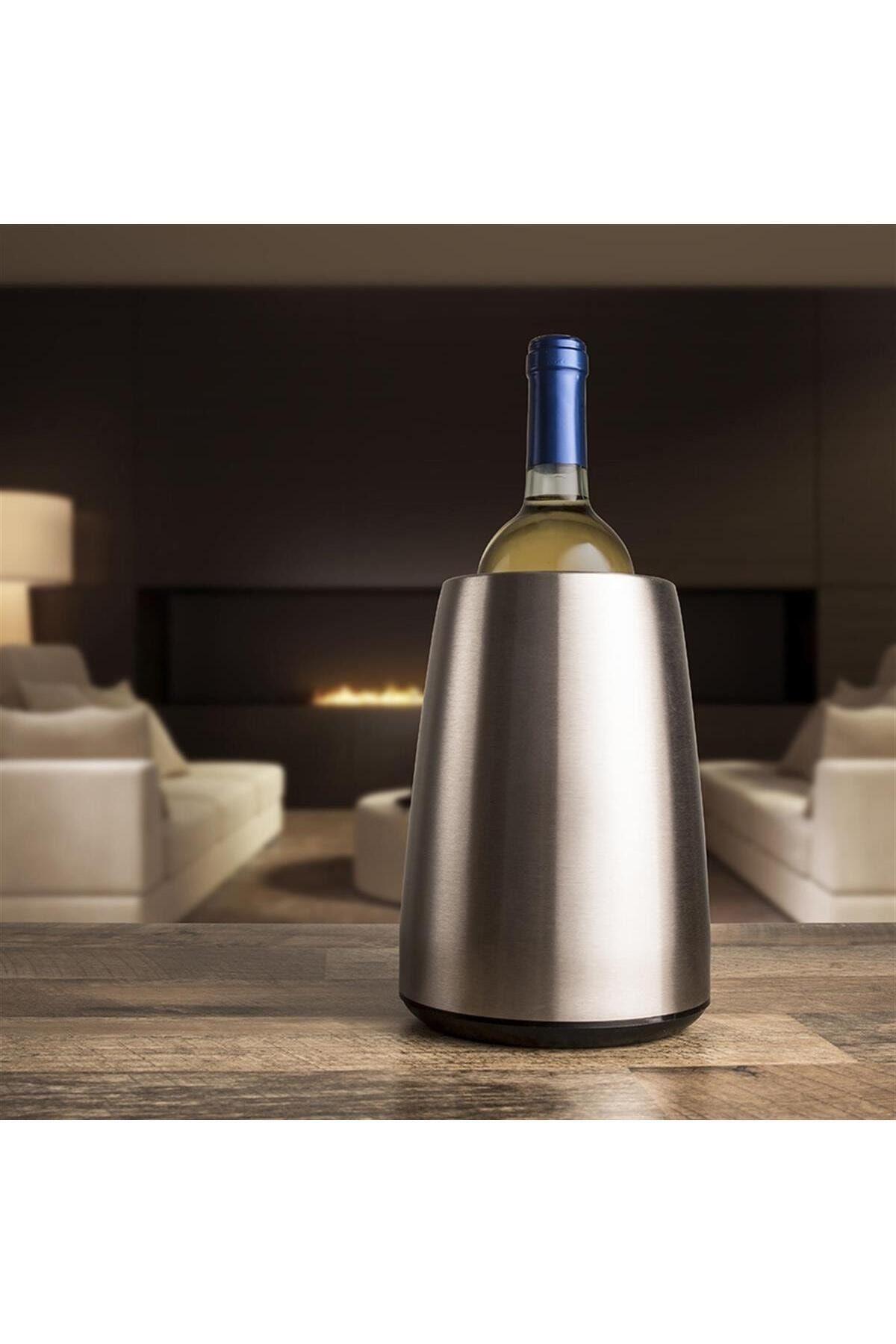 Vacu Vin Aktif Soğutucu, Elegant Paslanmaz Çelik, Kutulu