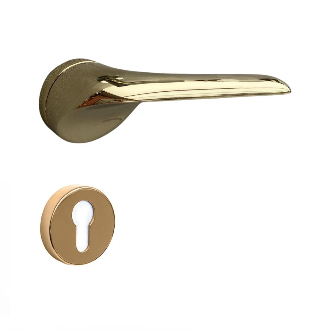 Varuna Rozetli Kapı Kolu Takımı Gold Renk