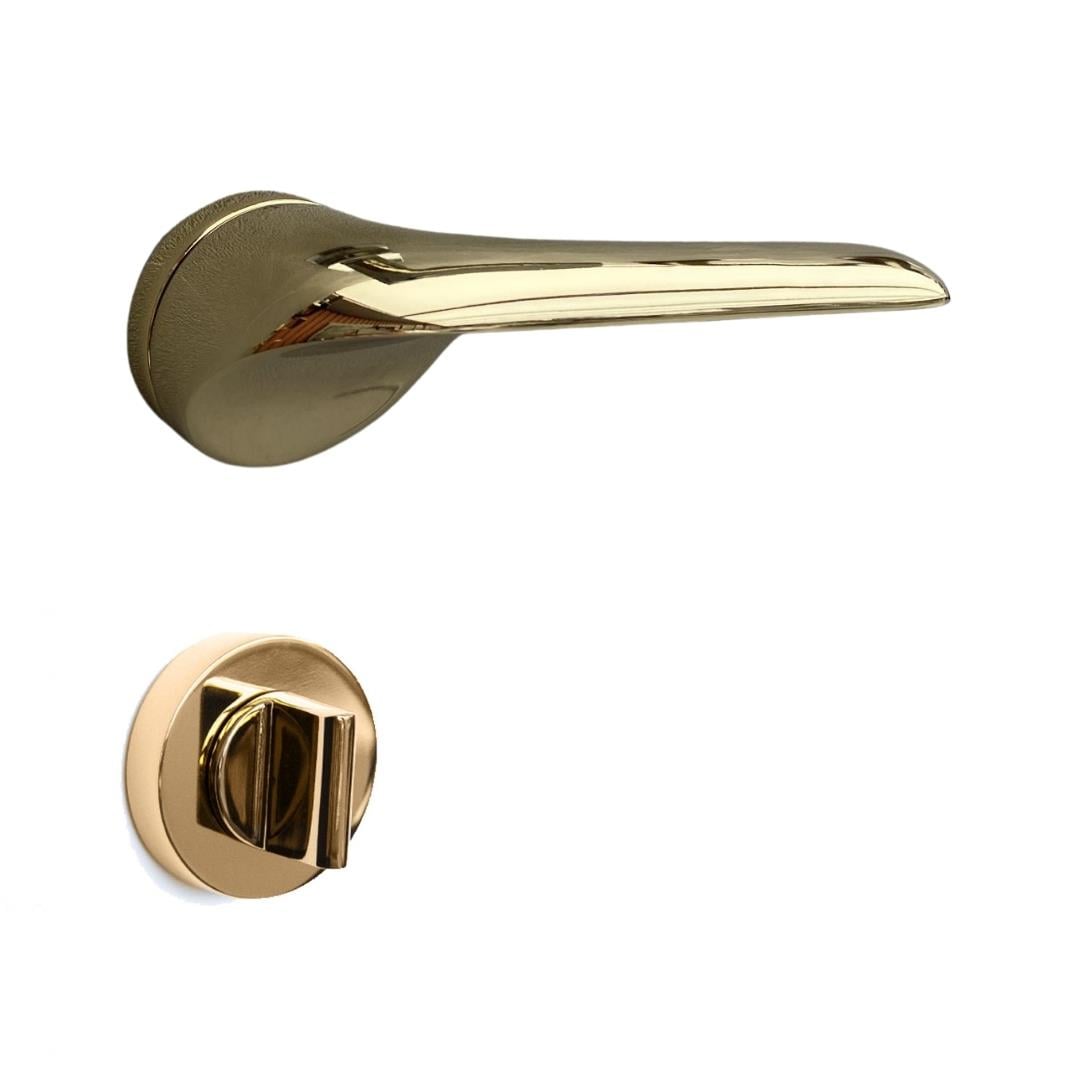 Varuna Rozetli Kapı Kolu Takımı Gold Renk