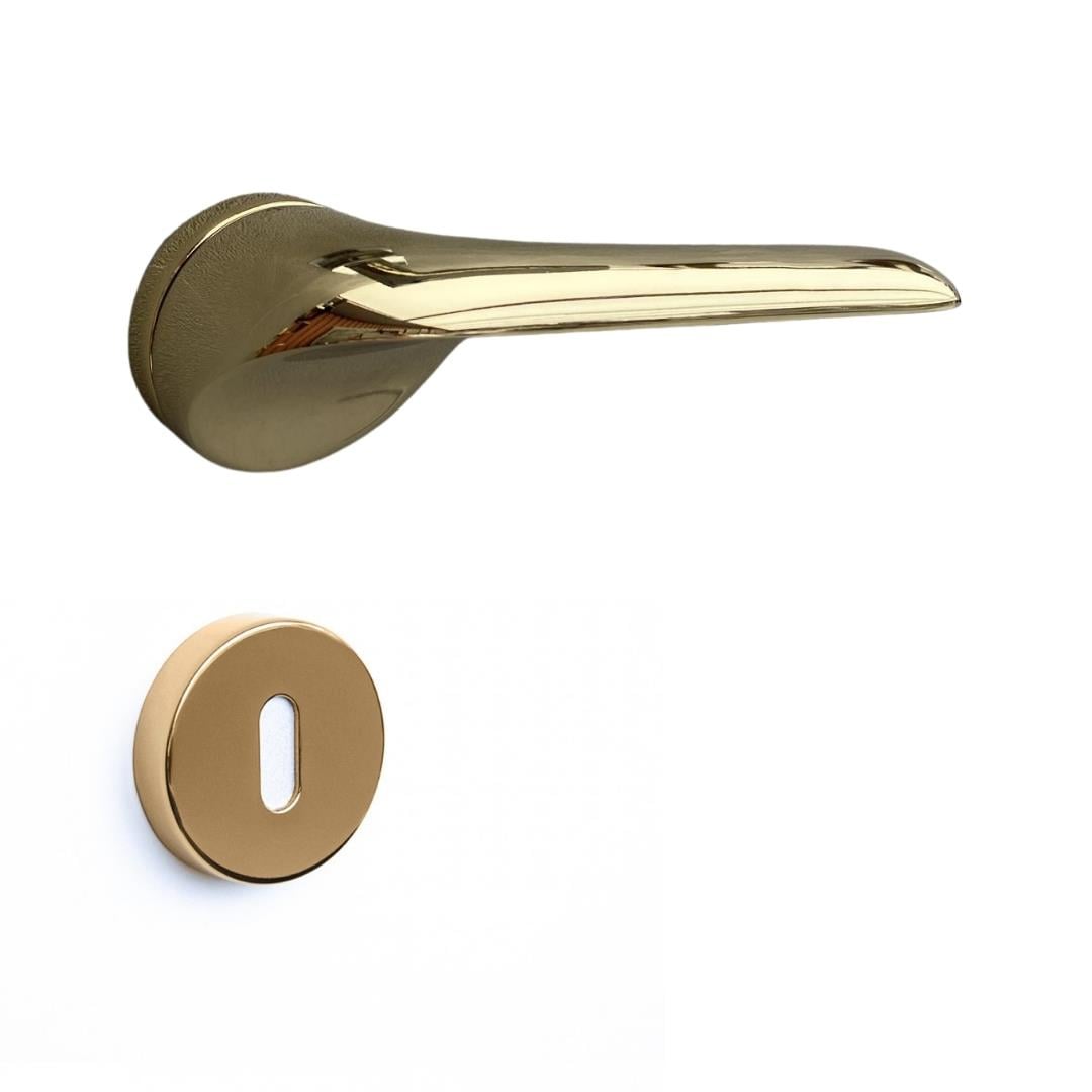 Varuna Rozetli Kapı Kolu Takımı Gold Renk