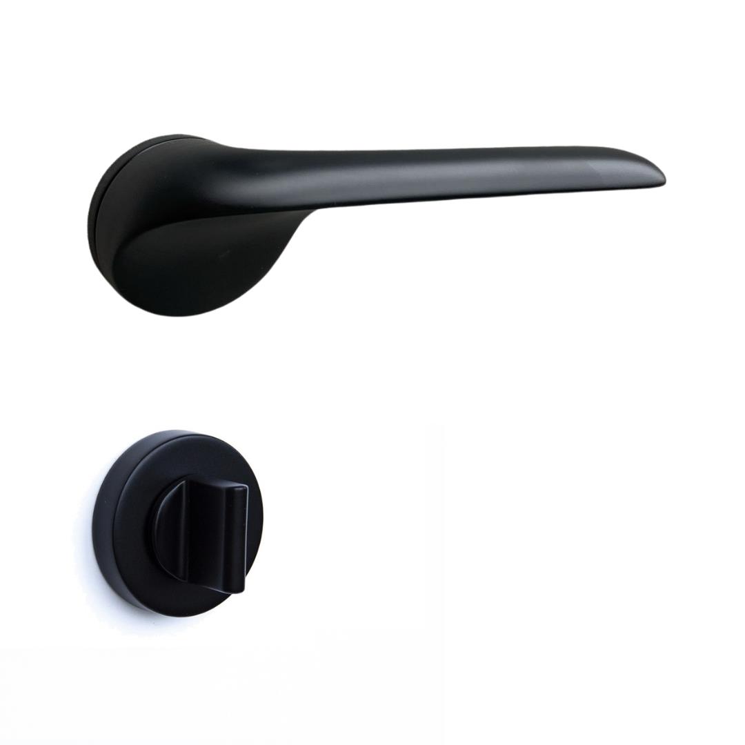 Varuna Rozetli Kapı Kolu Takımı Siyah Renk