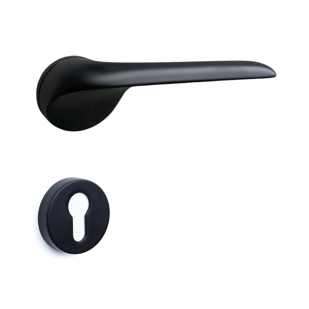 Varuna Rozetli Kapı Kolu Takımı Siyah Renk