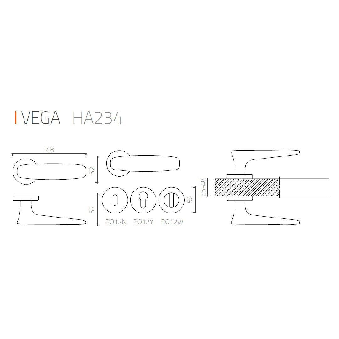 Vega Rozetli Kapı Kolu Takımı Krom Renk