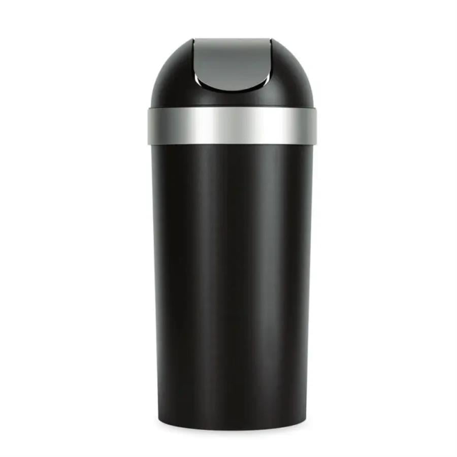 Venti Can Çöp Kovası Siyah/Nikel Mat 62 Lt