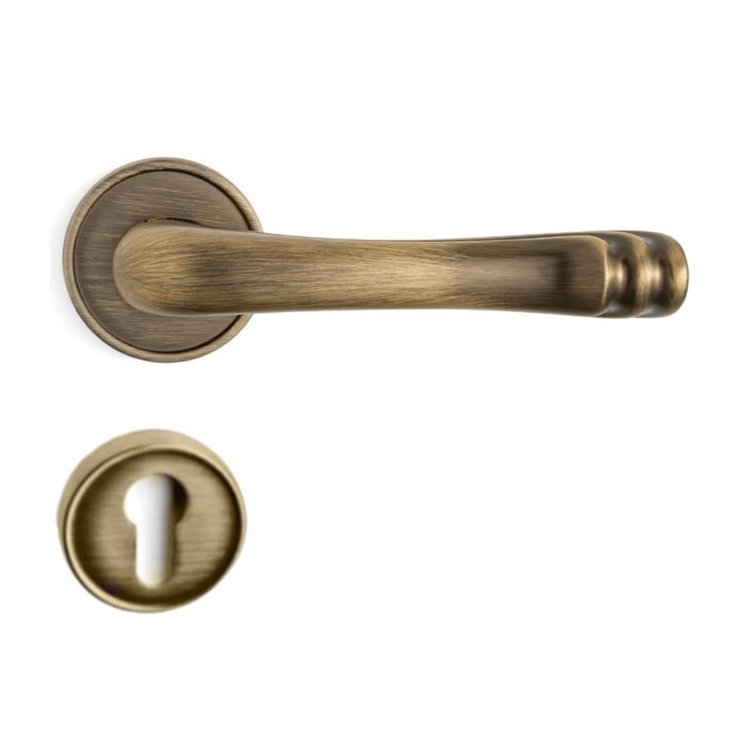 Vıctorıa Rozetli Kapı Kolu Takımı Antik Renk